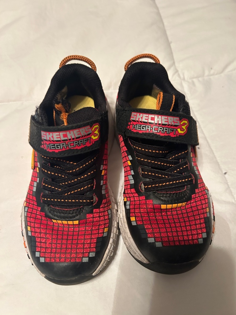 Skechers Kids Mega-Craft 3 Red, Black & Orange Sneakers